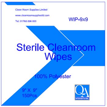 Cleanroom Wipes - STERILE 100% Polyester Ultra Low Lint