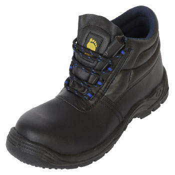 Black Leather Boot - with Composite Safety Toe Cap
