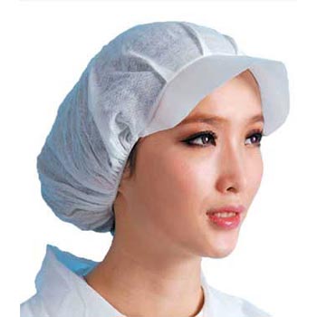 Disposable Peaked Mesh Cap for Hygienic Protection