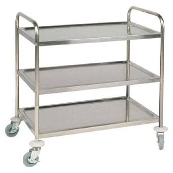 Stainless Steel Cleanroom Trolley - 3 Tier Self Assembly