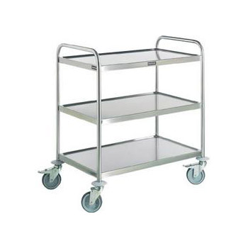 Stainless Steel Cleanroom Trolley-3 Tier Fully Welded