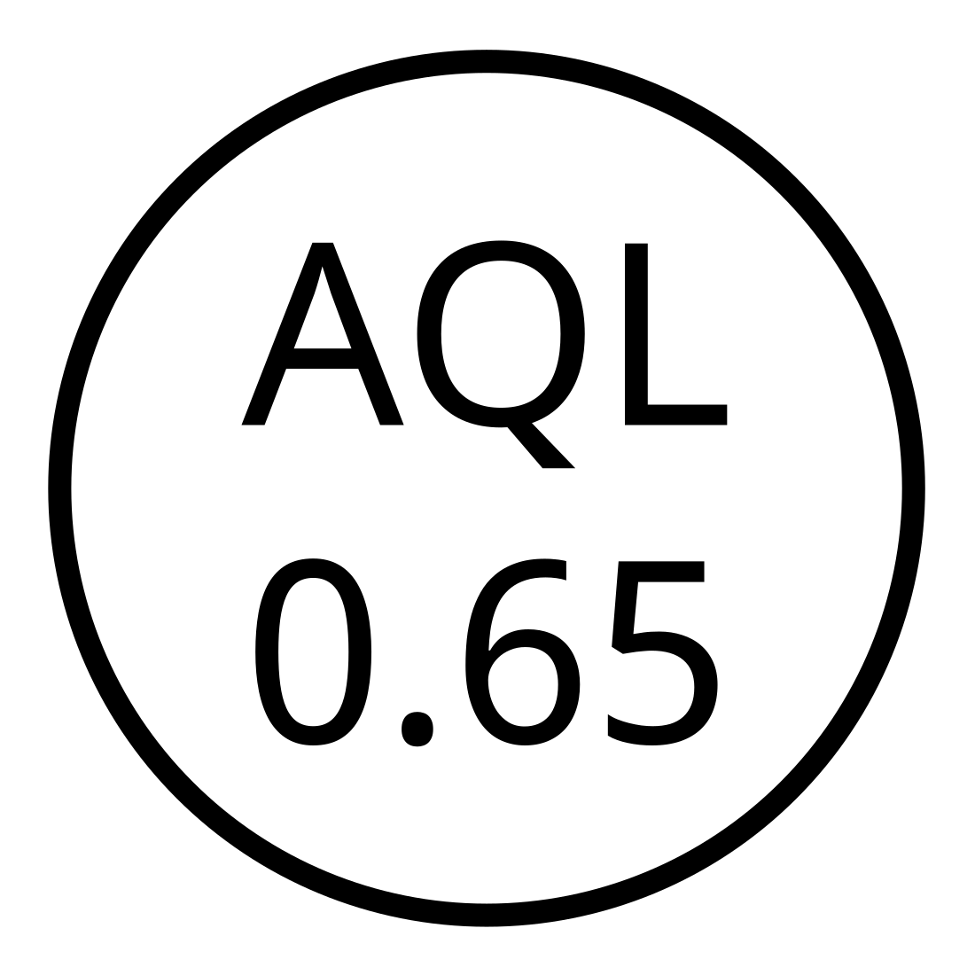 AQL Freedom From Holes 0.65 Symbol