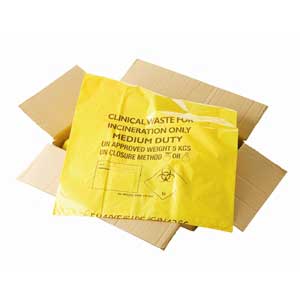 Clinical Waste Sacks & Biohazard Flat Pack Waste Bags