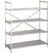 Stainless Free Standing Slatted Shelves for Cleanroom