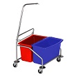 Berkshire Twin Flat Mop Bucket Trolley for Cleanrooms