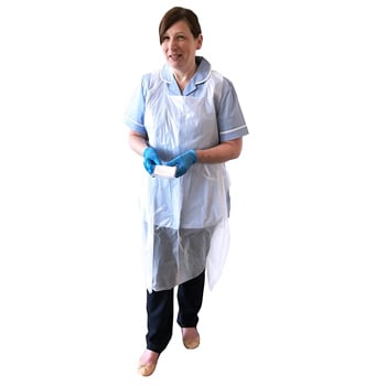 disposable gloves and aprons