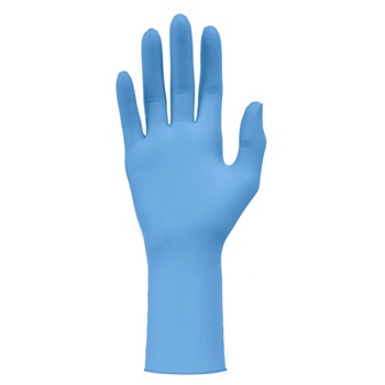 Budget Extended Blue Nitrile Gloves - Extra Long Cuff