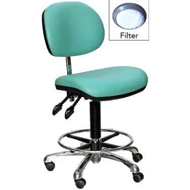 Cleanroom Anti-Bacterial Vinyl Chair with HEPA Filter
