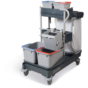 Cleanroom Twin String Mop Bucket Trolley and Wringer