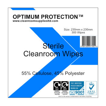 Cleanroom Wipes - STERILE Cellulose & Polyester Blend