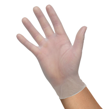 Vinyl Disposable Gloves - Clear - Powder Free. Next Day