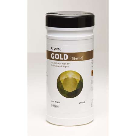 CRYSTEL GOLD Sterile Wipes 70% IPA Surface Disinfectant