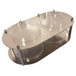 Dual Tier Stainless Steel Desk Stand for Settle Plates