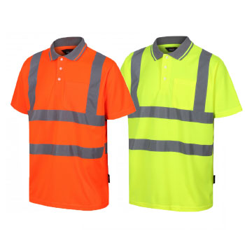 Traega Hi Vis Breathable Polo Shirt - Yellow or Orange