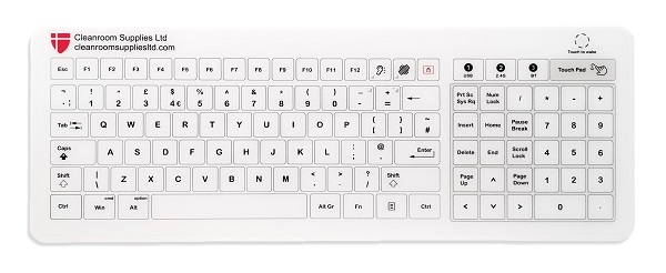 Hygienic Glass Cleanroom Keyboard