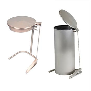 Grade 304 Stainless Steel Shrouded Bin With Foot Pedal