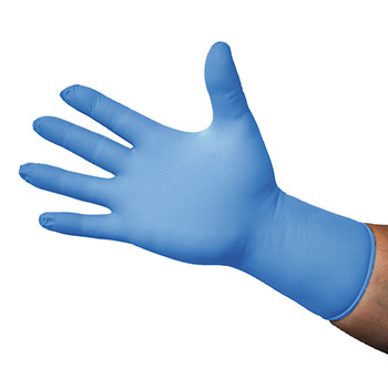 Premium Extended Blue Nitrile Gloves - Extra Long Cuff
