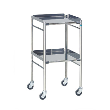 Stainless Steel Medical Trolley - 2 Tier Fully Assembled