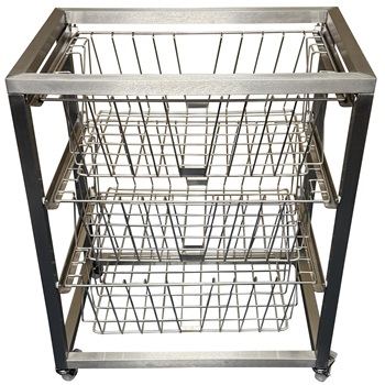 Stainless Steel Open Mesh Basket Drawer Unit