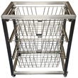 Stainless Steel Open Mesh Basket Drawer Unit