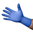Standard Extended Blue Nitrile Gloves - Extra Long Cuff