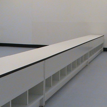 TRESPA Stepover Bench for Cleanroom - With Storage