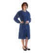 Disposable Visitor Coats with Velcro Fastening - Blue