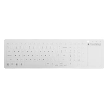 Hygienic Wired Silicone Keyboard for Cleanroom Use